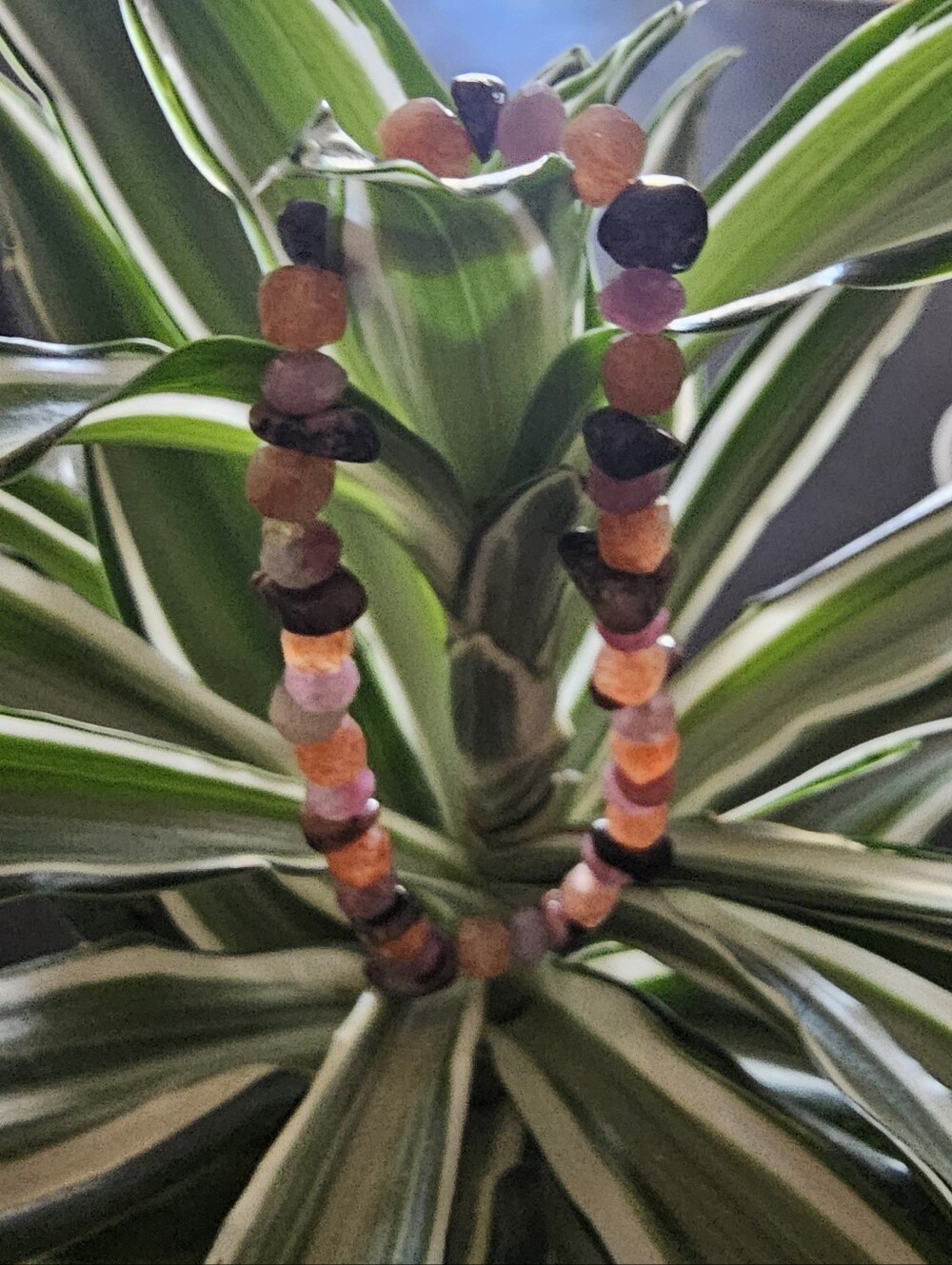 Natural Stone Bracelet made of PinkTourmaline, Rhodonite, Sunstone